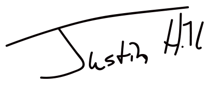 Justin Hill Signature